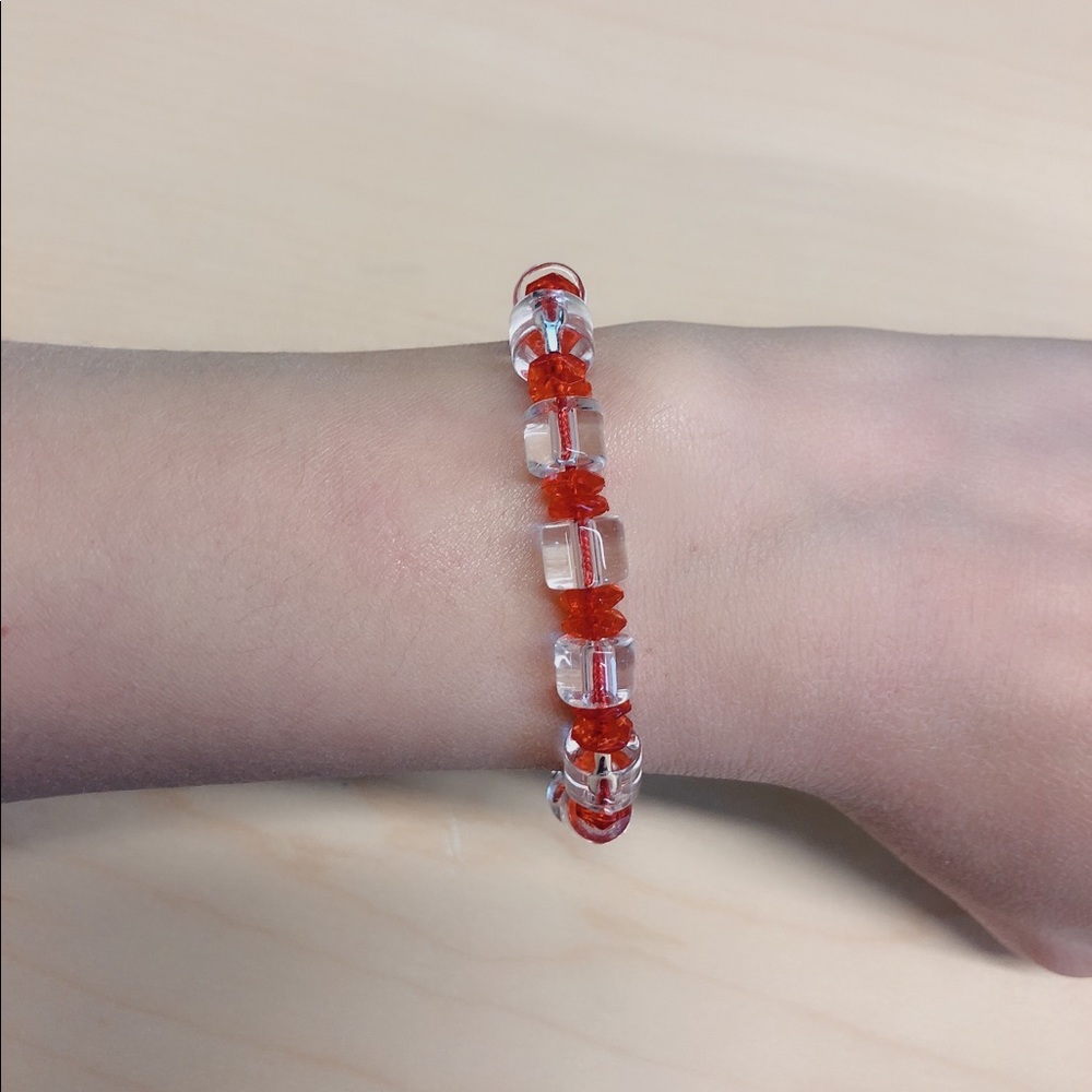 Handmade Adjustable Red Beads Bracelet
